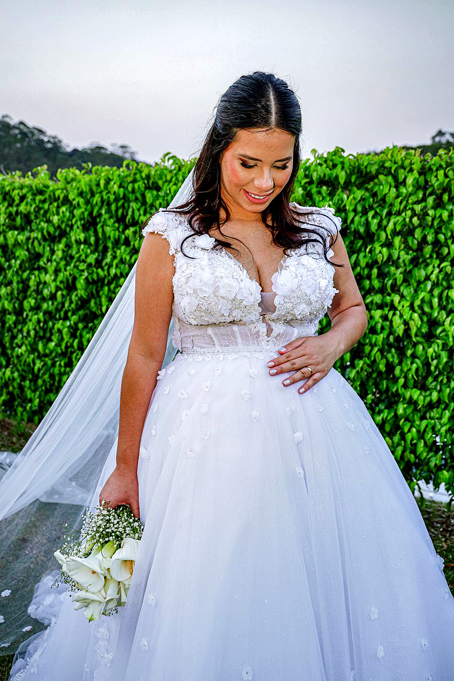 Noiva durante casamento
